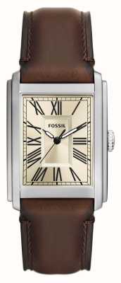 Fossil Carraway (30mm) Cream Dial / Brown Leather Strap FS6012