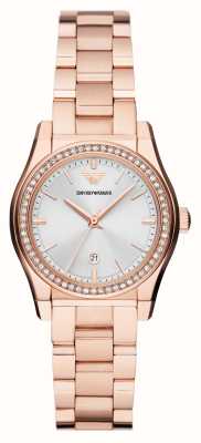 Emporio Armani Women's (32mm) Silver Dial / Rose Gold-Tone Stainless Steel Bracelet AR11558
