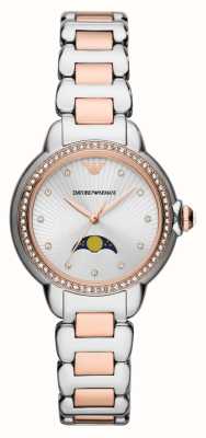 Emporio Armani Women's (32mm) Silver Moonphase Dial / Two-Tone Stainless Steel Bracelet AR11567