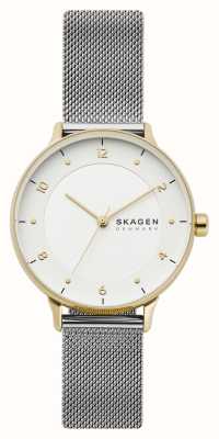 Skagen Riis (36mm) White Dial / Stainless Steel Mesh Bracelet SKW2912