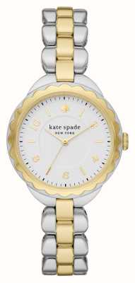 Kate Spade Morningside (34mm) White Dial / Two-Tone Stainless Steel Bracelet KSW1736