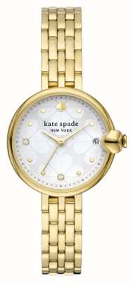 Kate Spade Chelsea Park (32mm) White Dial / Gold-Tone Stainless Steel Bracelet KSW1764