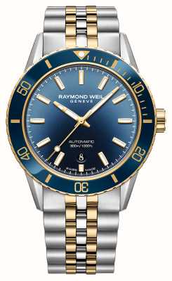 Raymond Weil Freelancer Diver (42.5mm) Blue Dial / Two-Tone Stainless Steel Bracelet 2775-SP3-50051