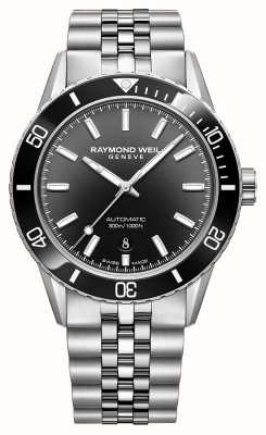 Raymond Weil Freelancer Diver (42.5mm) Black Dial / Stainless Steel Bracelet 2775-ST1-20051
