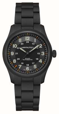 Hamilton Khaki Field Titanium Automatic (38mm) Black Dial / Black PVD Titanium Bracelet H70215130