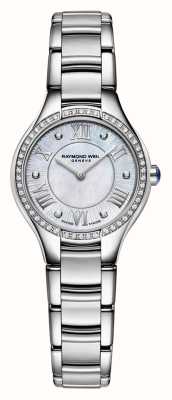 Raymond Weil Noemia Quartz (24mm) White Mother of Pearl Diamond Set Dial / Stainless Steel Bracelet 5124-S2S-00966