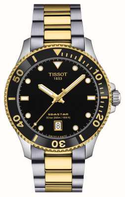 Tissot Seastar 1000 (40mm) Black Dial / Two-Tone Stainless Steel T1204102205100