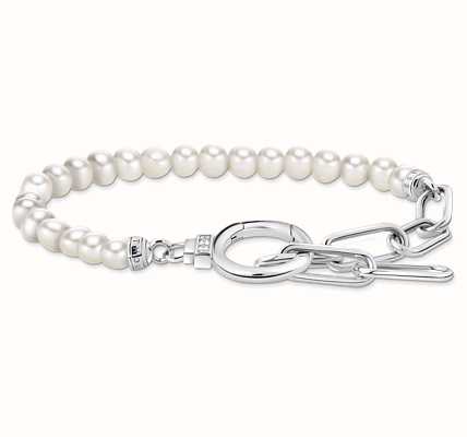 Thomas Sabo Silver Zirconia Freshwater Cultured Pearls Bracelet A2134-167-14-L19V