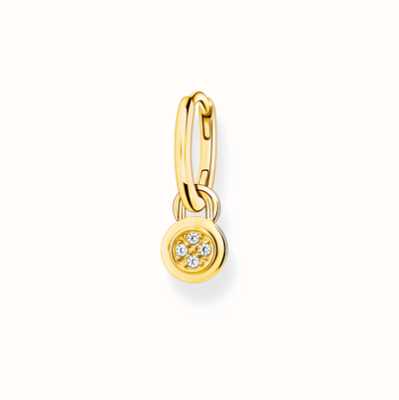 Thomas Sabo Ladies Yellow Gold Plated Eyelet For Charms Single Hoop Earring CR720-414-39