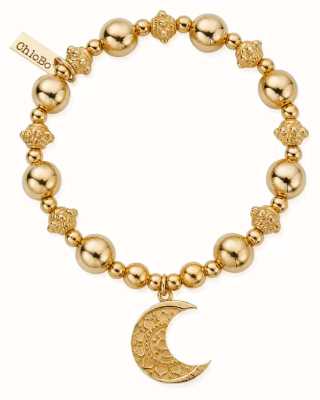 ChloBo Sterling Silver Gold Plated Moon Mandala Bracelet GBB3353