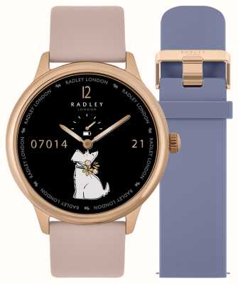 Radley Series 19 (42mm) Smart Calling Watch Interchangeable Pink Leather And Denim Silicone Strap Set RYS19-2130-SET