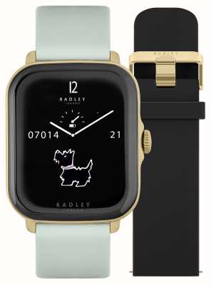 Radley Series 20 (37mm) Smart Calling Watch Interchangeable Black Silicone And Eucalyptus Leather Strap Set RYS20-2126-SET