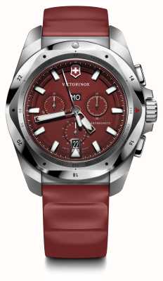 Victorinox I.N.O.X. Chrono (43mm) Red Dial / Red Rubber Strap 241986