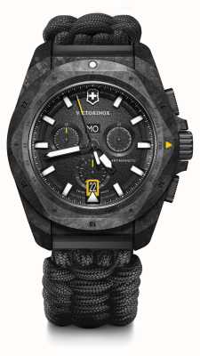 Victorinox I.N.O.X. Chrono (43mm) Black Dial Carbon Case / Paracord and Rubber Strap Set 241989.1