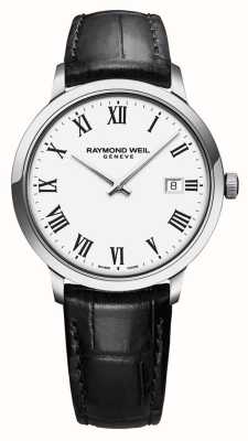 Raymond Weil Toccata Quartz (42mm) White Dial / Black Leather 5585-STC-00300
