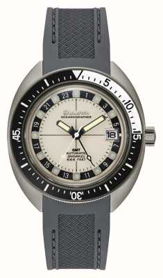 Bulova Oceanographer Automatic Devil Diver GMT (41mm) Luminescent White Dial / Grey Silicone 98B407