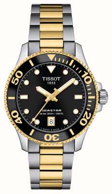 Tissot Seastar 1000 (36mm) Black Dial / Two-Tone Stainless Steel Bracelet T1202102205100