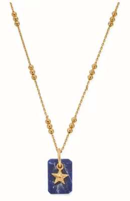 ChloBo Triple Bobble Gold Plated Sodalite Star Necklace GNTBB3383