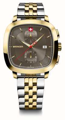 Wenger Men's Vintage Classic Chrono (40mm) Brown Dial / Two-Tone Stainless Steel Bracelet 01.1933.106