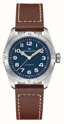 Hamilton Khaki Field Expedition Automatic (37mm) Blue Dial / Brown Leather Strap H70225540