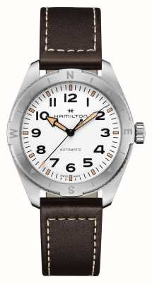 Hamilton Khaki Field Expedition Automatic (41mm) White Dial / Brown Leather Strap H70315510