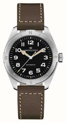 Hamilton Khaki Field Expedition Automatic (41mm) Black Dial / Green Leather Strap H70315830