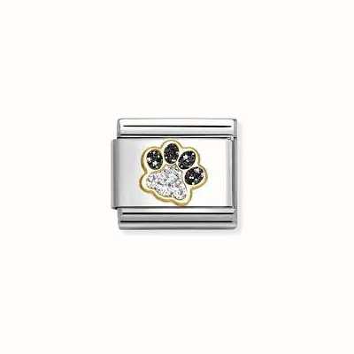 Nomination COMPOSABLE CLASSIC LINK, PAW PRINT, BLACK & SILVER GLITTER 030220/22