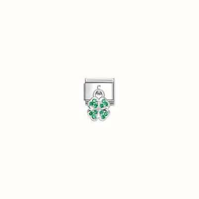 Nomination COMPOSABLE CLASSIC LINK, PENDANT FOUR-LEAF CLOVER, GREEN STO 331800/30