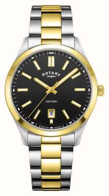 Rotary Oxford Contemporary Quartz (40mm) Black Dial / Two-Tone Stainless Steel GB05521/04