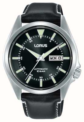 Lorus Sports Automatic Day/Date 100m (42mm) Black Sunray Dial / Black Leather RL423BX9