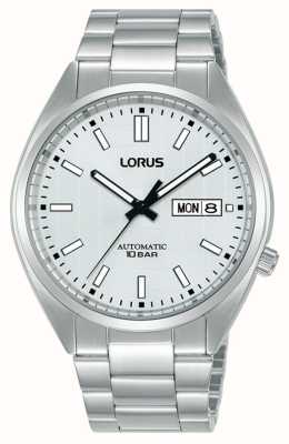 Lorus Sports Automatic Day/Date 100m (41mm) White Sunray Dial / Stainless Steel RL497AX9