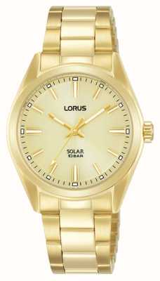 Lorus Sports Solar 100m (31mm) Gold Sunray Dial / Gold PVD Stainless Steel RY508AX9