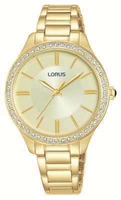 Lorus Crystal Quartz (33mm) Light Champagne Dial / Gold PVD Stainless Steel RG232UX9