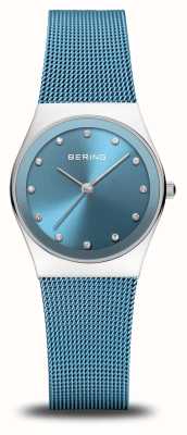 Bering Women's Classic (27mm) Blue Dial / Blue Stainless Steel Mesh Bracelet 12927-308