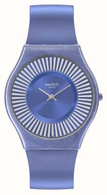 Swatch METRO DECO (34mm) Blue Dial / Blue Silicone Strap SS08N110