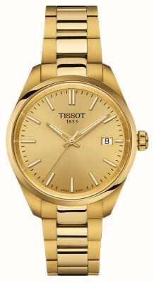 Tissot PR 100 (34mm) Gold Dial / Gold-Tone Stainless Steel Bracelet T1502103302100