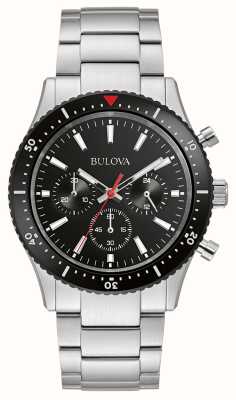 Bulova Men's Classic (41mm) Black Dial / Stainless Steel Bracelet 98A268