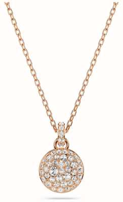 Swarovski Meteora Pendant Necklace White Crystals Rose Gold-Tone Plated 5683450