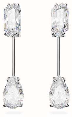 Swarovski Mesmera Bar Earrings Rhodium Plated White Crystals 5661682