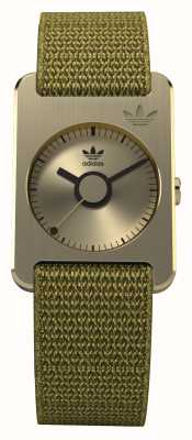 Adidas RETRO POP ONE Gold (31mm) Gold Dial / Green Fabric AOST22533