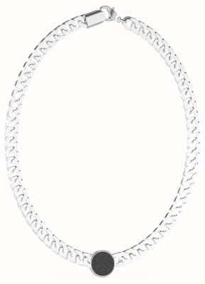 Guess Men's King's Road Steel Chain And 19mm Coin Pattern Necklace 21" UMN03220STBK