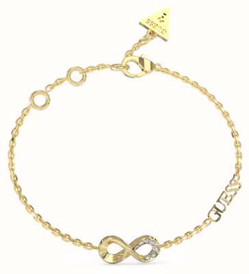 Guess Women's Endless Dream Gold Plated Infinity Bracelet UBB03270YGL