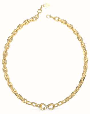 Guess Women's Endless Dream Gold Plated Infinity Bold Chain Necklace 17" UBN03274YG