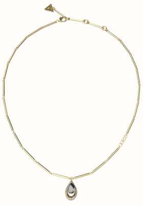 Guess Women's Lollipop Gold Plated Medium Crystal Drop Necklace 16-18" UBN03386YG