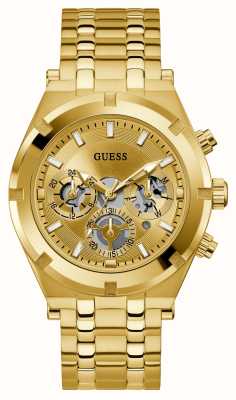 Guess Men's Continental (44mm) Gold Dial / Gold-Tone Stainless Steel Bracelet GW0260G4