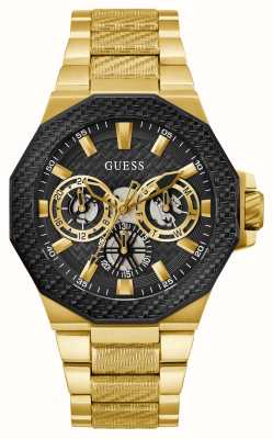 Guess Men's Indy (45mm) Black Dial / Gold-Tone Stainless Steel Bracelet GW0636G2