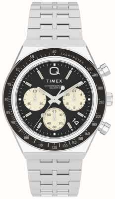 Timex Q Diver Inspired Chrono (40mm) Black Dial / Stainless Steel Bracelet TW2V42600