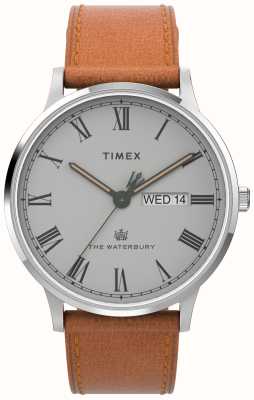Timex Men's Waterbury (40mm) Grey Dial / Tan Leather Strap TW2V73600