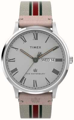 Timex Men's Waterbury (40mm) Grey Dial / White Fabric Strap TW2V73700