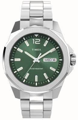 Timex Men's Essex Avenue (44mm) Green Dial / Stainless Steel Bracelet TW2W13900